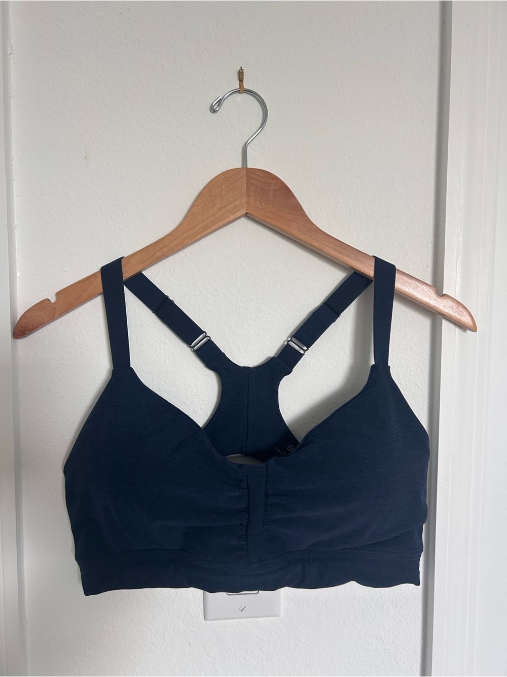 Beyond Yoga Navy Spacedye On Center Sports Bra